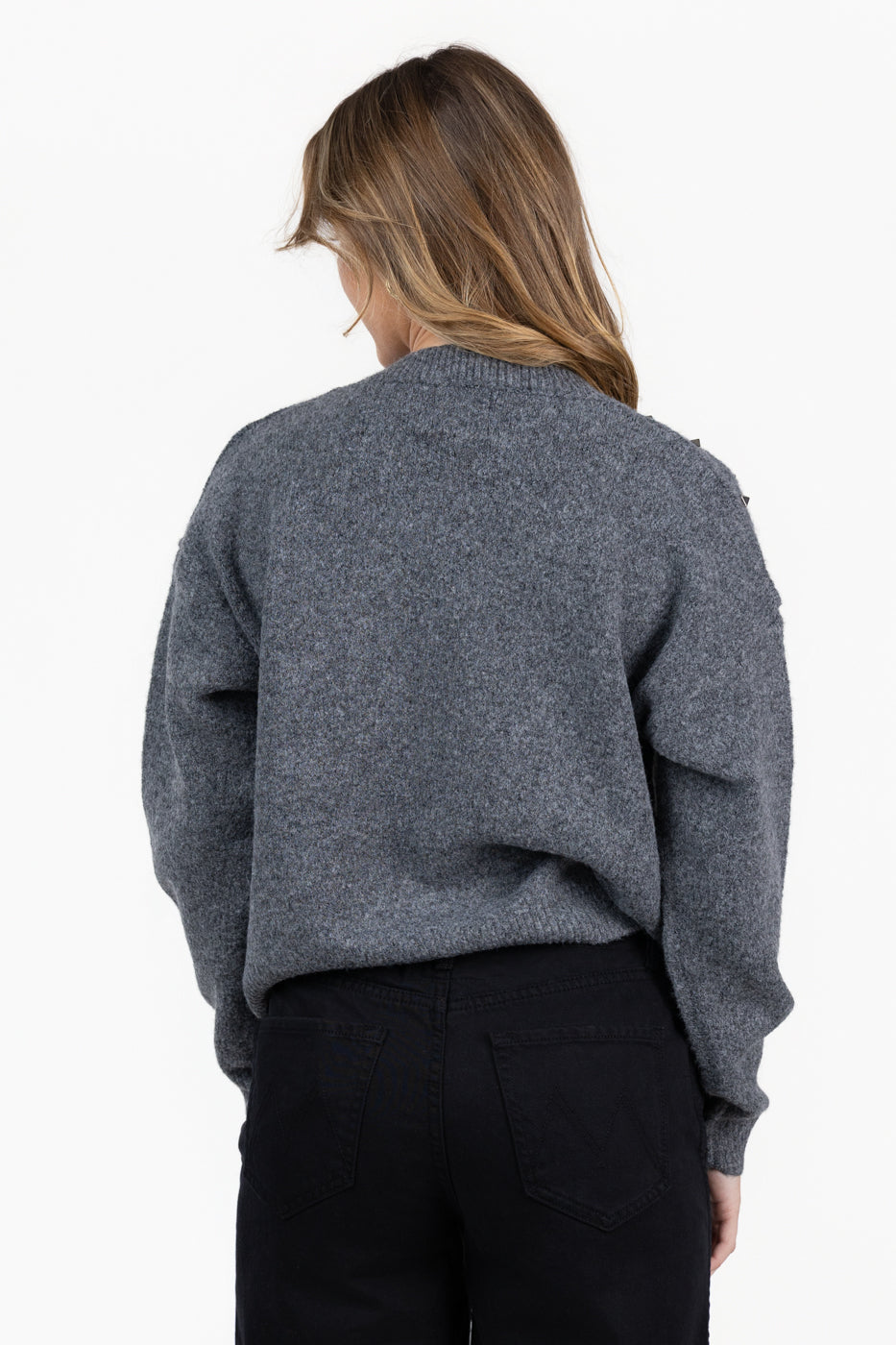 Dark Grey Knitted Sweater