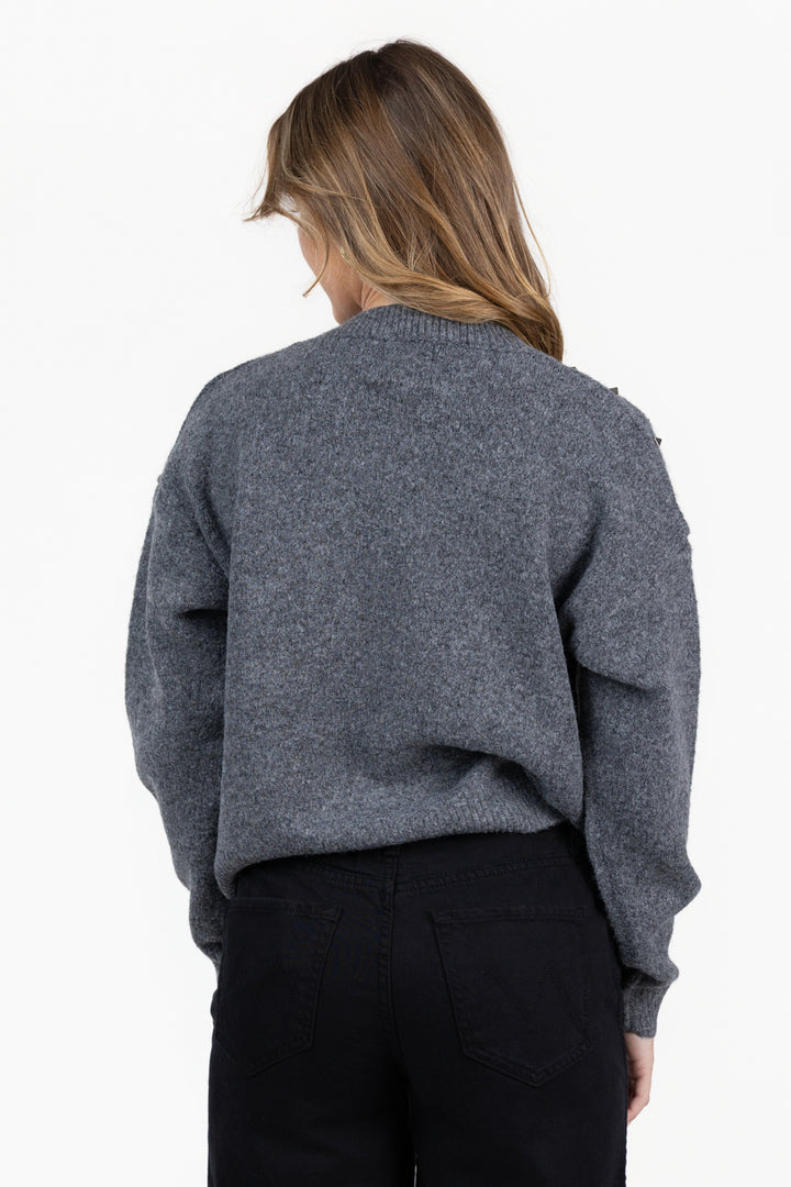 Dark Grey Knitted Sweater
