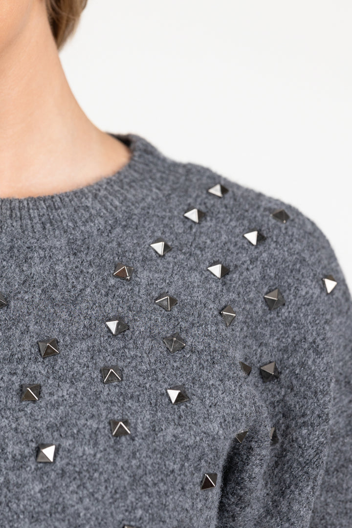 Dark Grey Knitted Sweater
