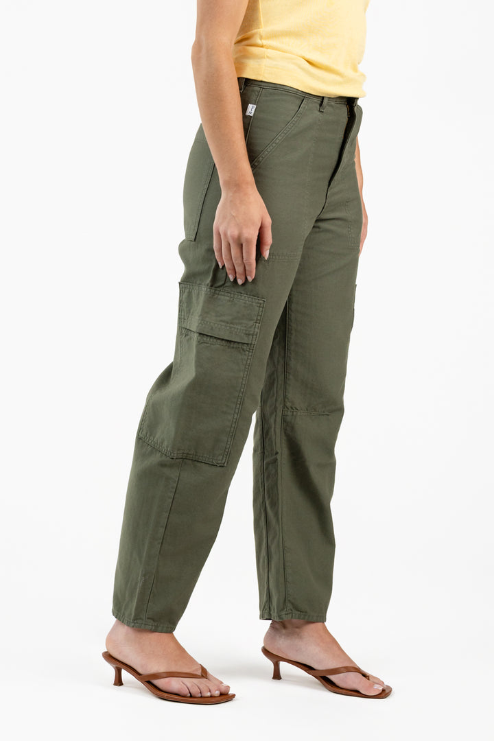 Dark Green Marcelle Low Slung Cargo Pant
