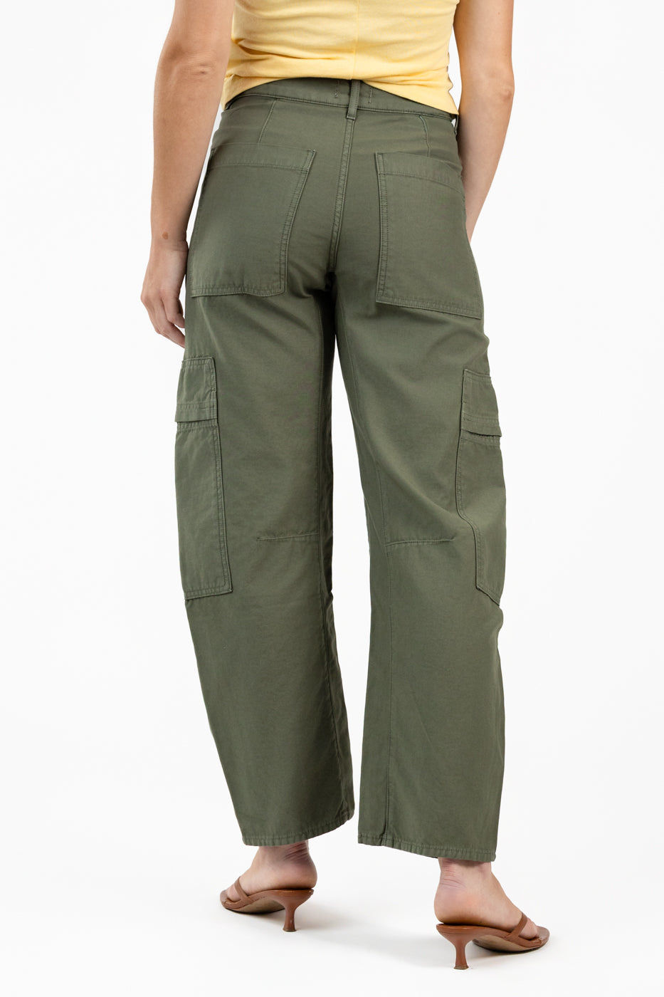 Dark Green Marcelle Low Slung Cargo Pant