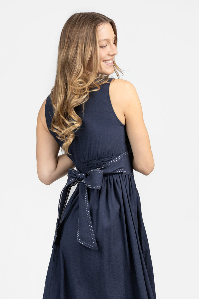 Dark Navy Midi Dress