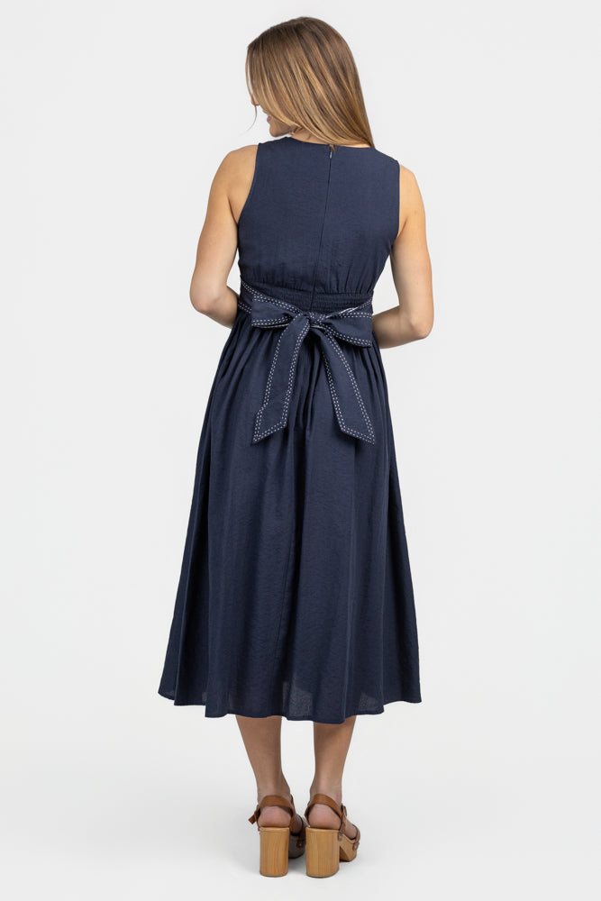 Dark Navy Midi Dress