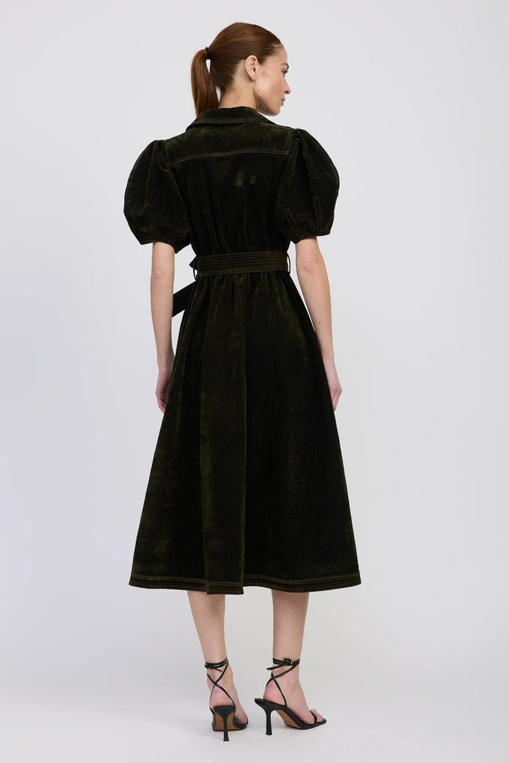 Dark Olive Julien Midi Dress
