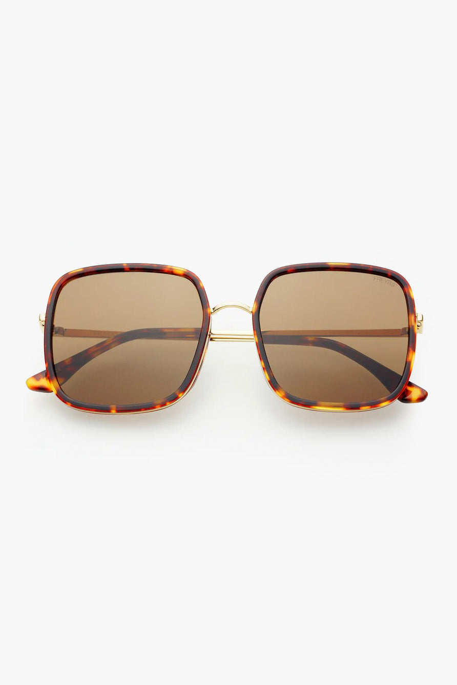 Dark Tortoise Cosmo Square Sunglasses