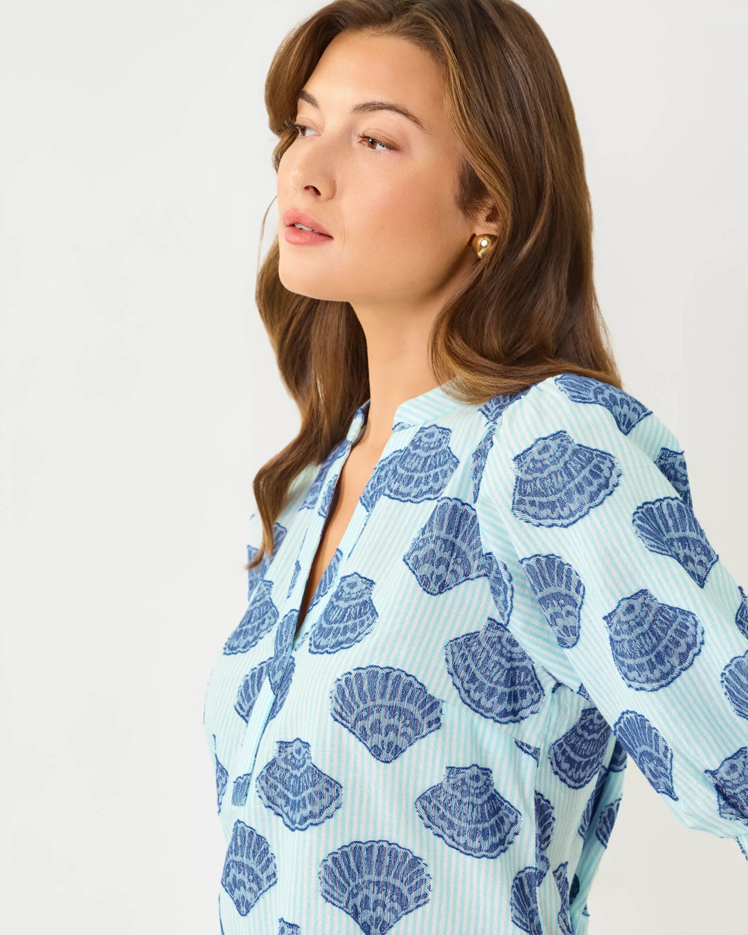 Day Dream Blue Seashell Mialeigh Top