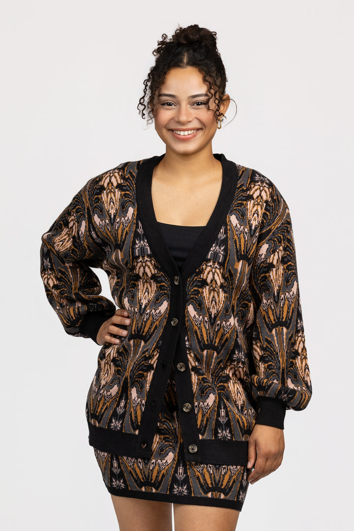 Devon Print Jocelyn Cardigan