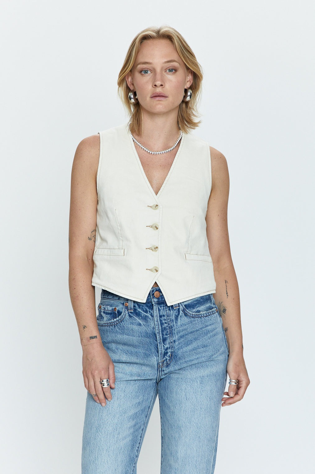 Ecru Vero Denim Vest