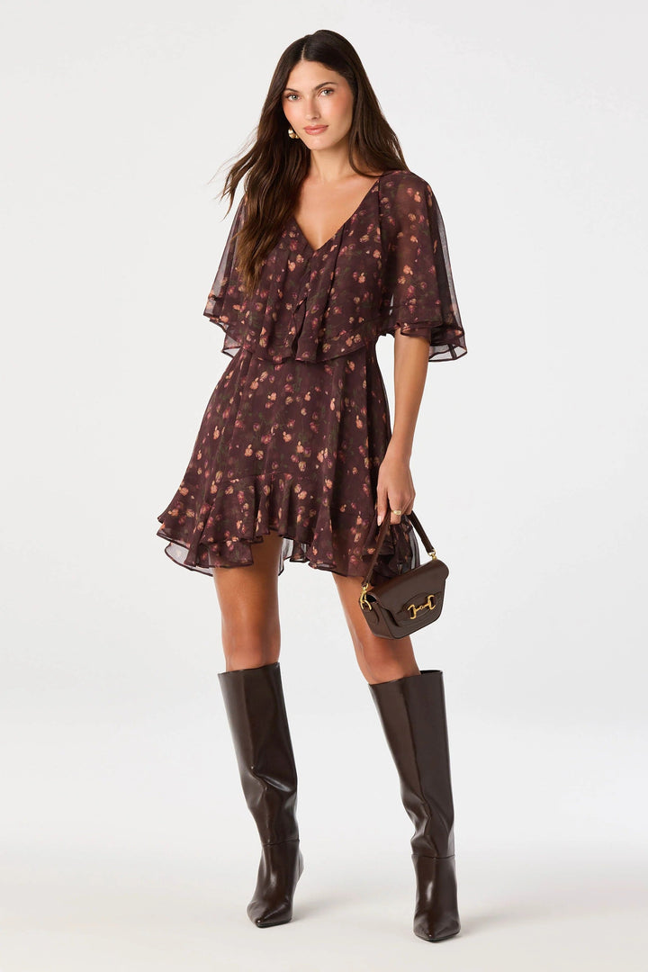 Eggplant Floral Lilah Dress