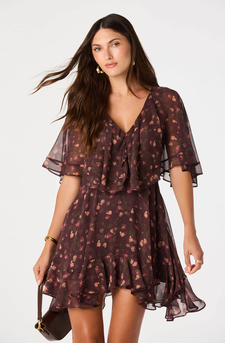 Eggplant Floral Lilah Dress