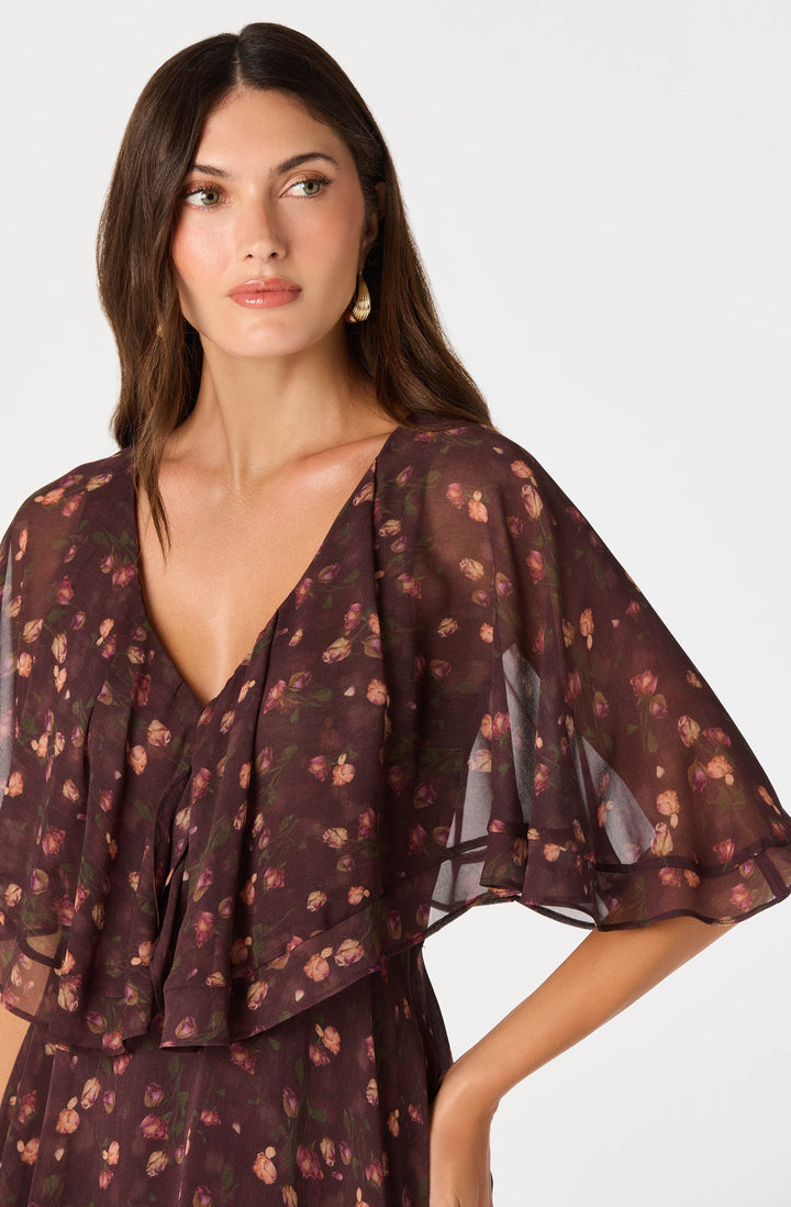 Eggplant Floral Lilah Dress