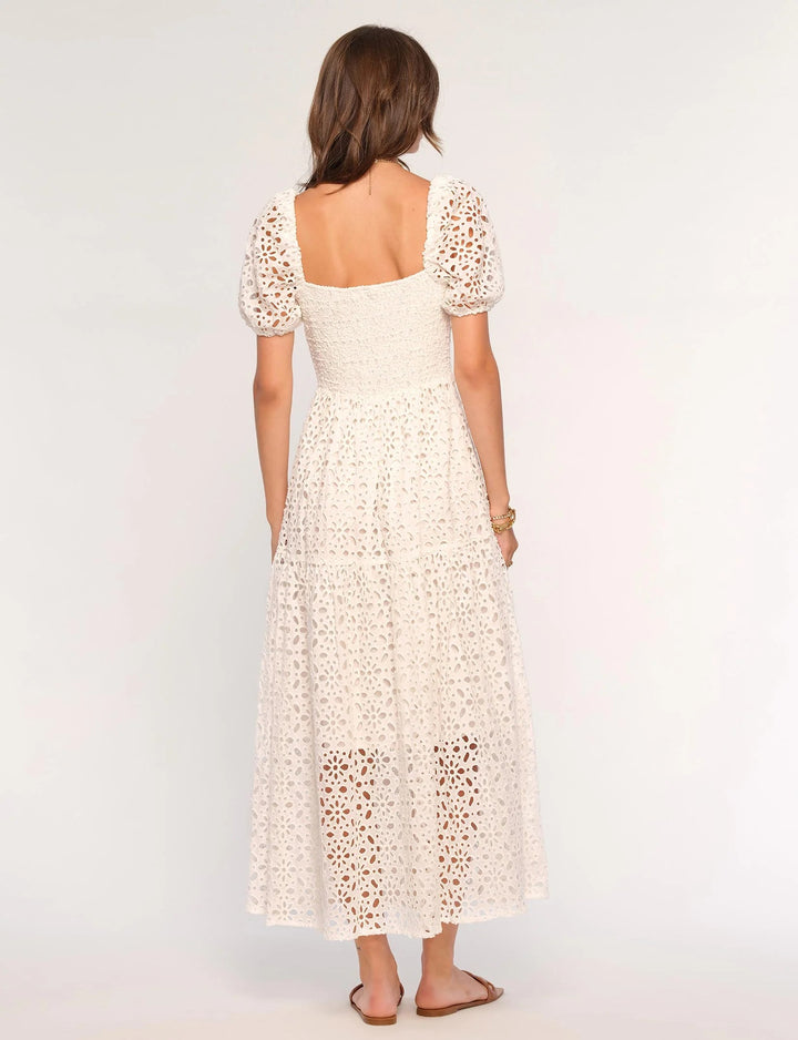 Eggshell Cotton Eyelet Sarella Maxi Dress