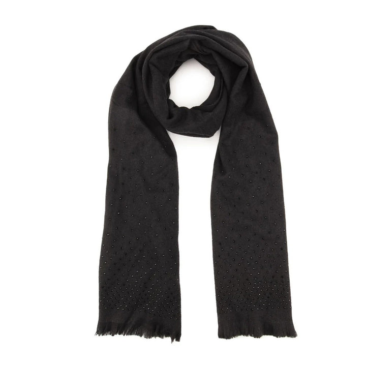 Elite Black Cascade Diamante Winter Scarf