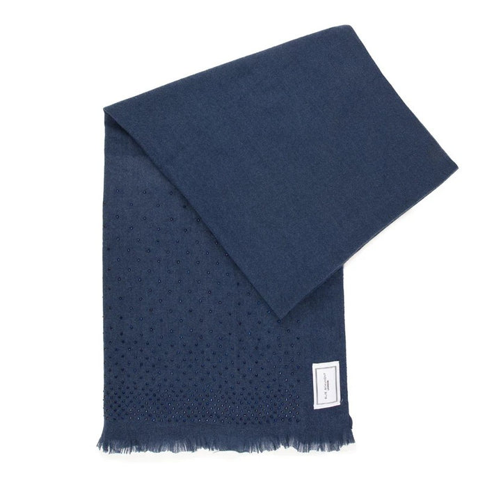 Elite Mid Blue Cascade Diamante Winter Scarf