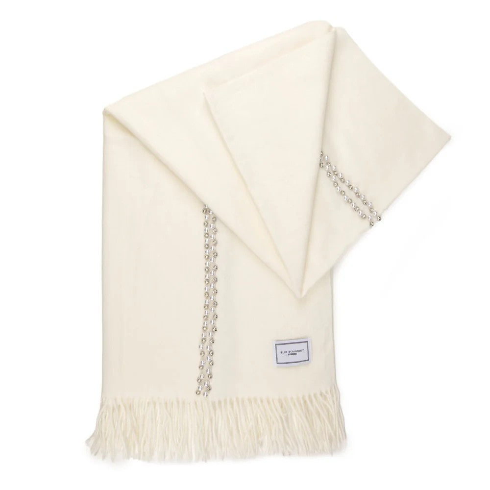 Elite White Pearl Winter Scarf