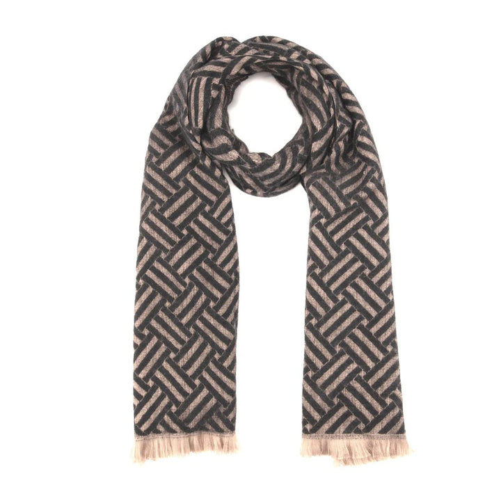 Elite Woven Black Winter Scarf