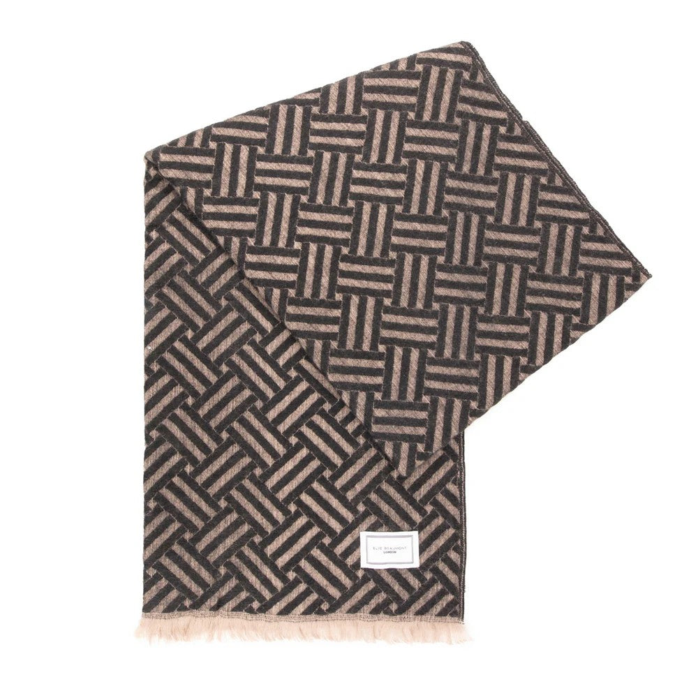 Elite Woven Black Winter Scarf