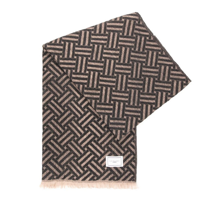 Elite Woven Black Winter Scarf