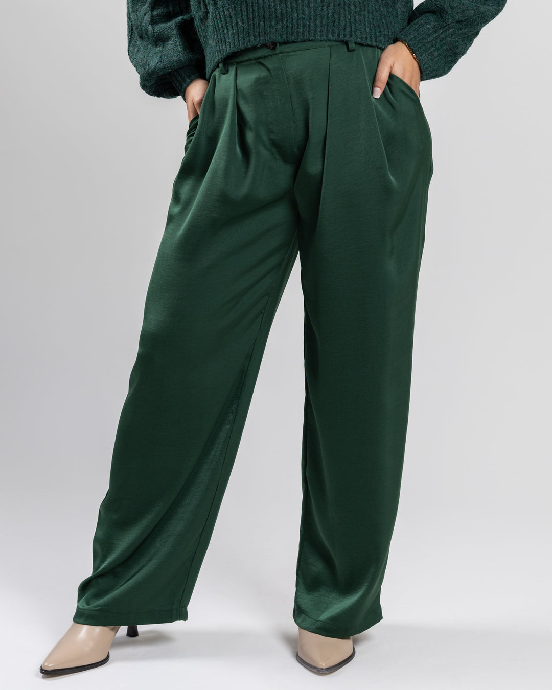 Emerald Green Wide Leg Mimosa Pant