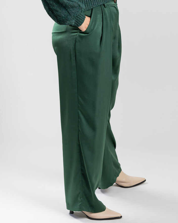 Emerald Green Wide Leg Mimosa Pant