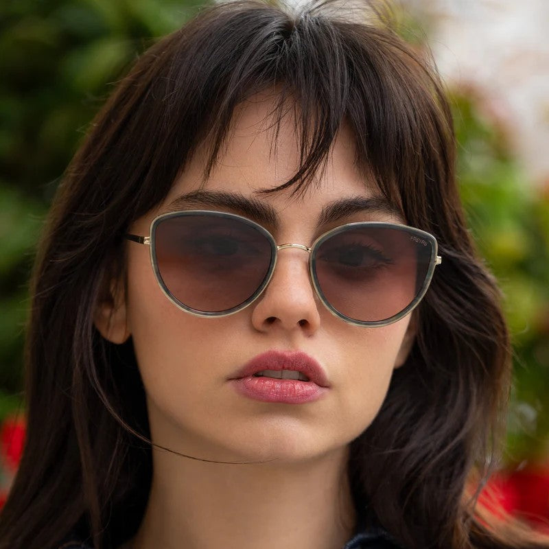 Emerald Green Luna Cat-Eye Sunglasses