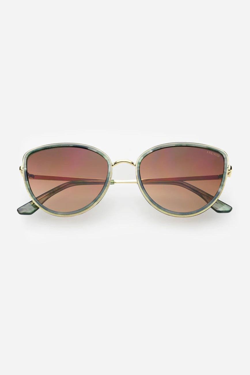 Emerald Green Luna Cat-Eye Sunglasses
