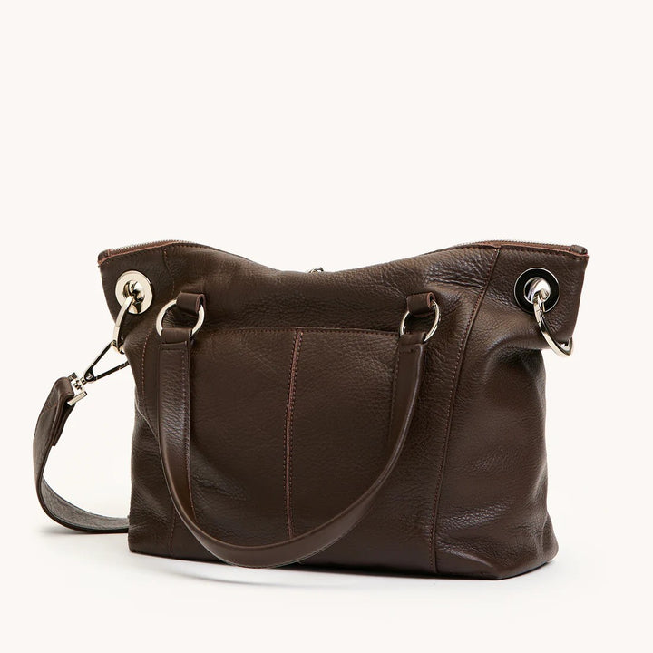 Espresso Pebble Daniel Medium Handbag