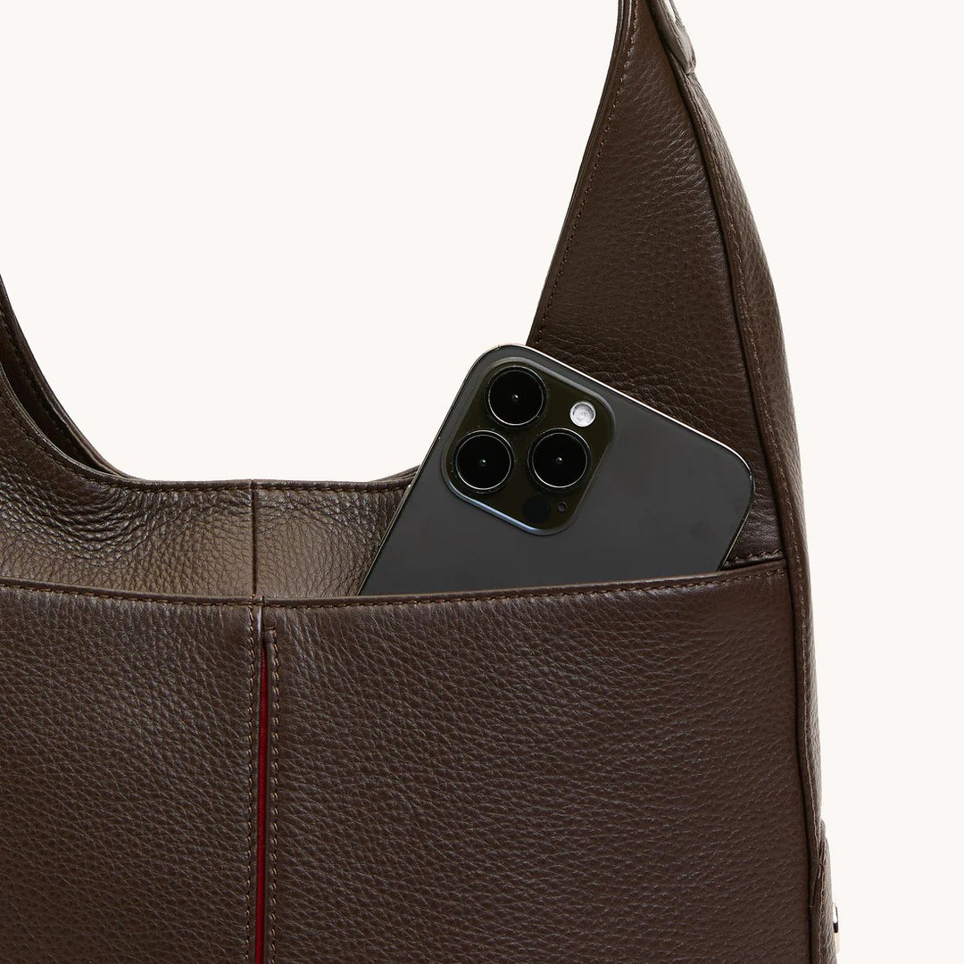 Espresso Pebble Medium Tim Handbag