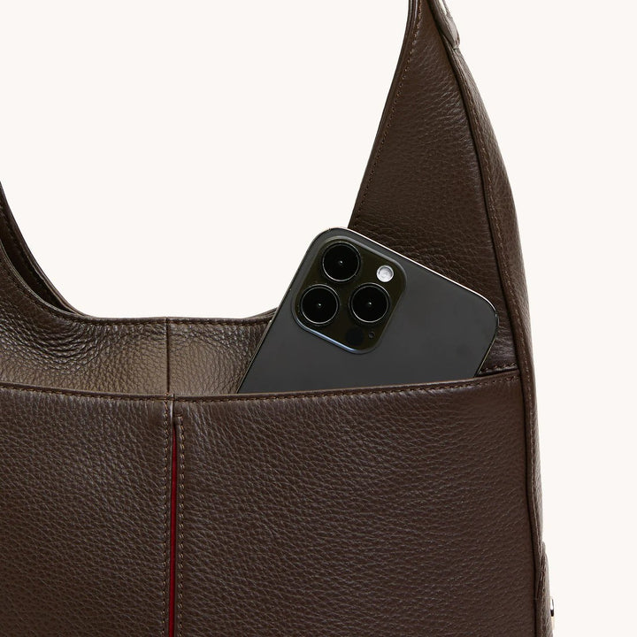 Espresso Pebble Medium Tim Handbag