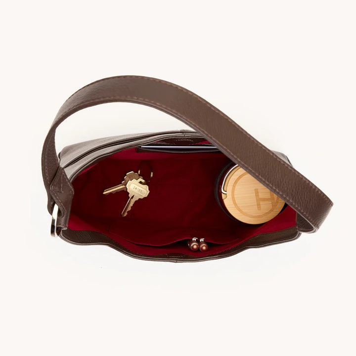 Espresso Pebble Medium Tim Handbag