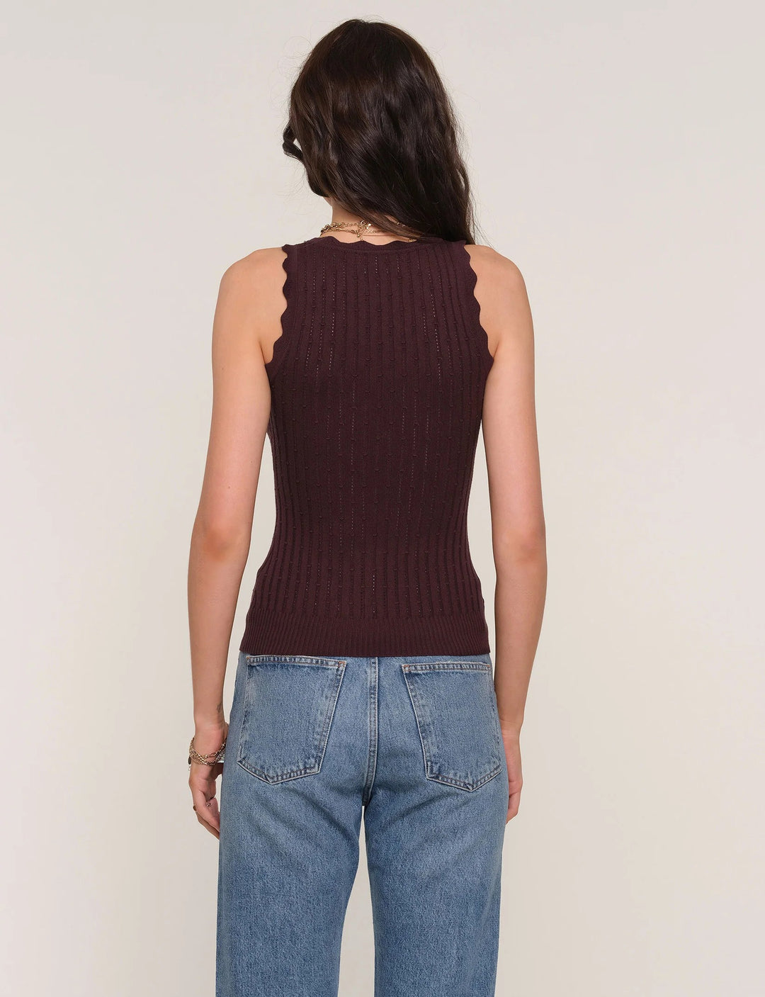 Espresso Pointelle Cecili Top