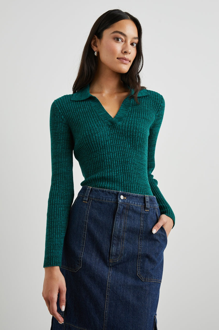 Evergreen Collard Kennedy Knit Top