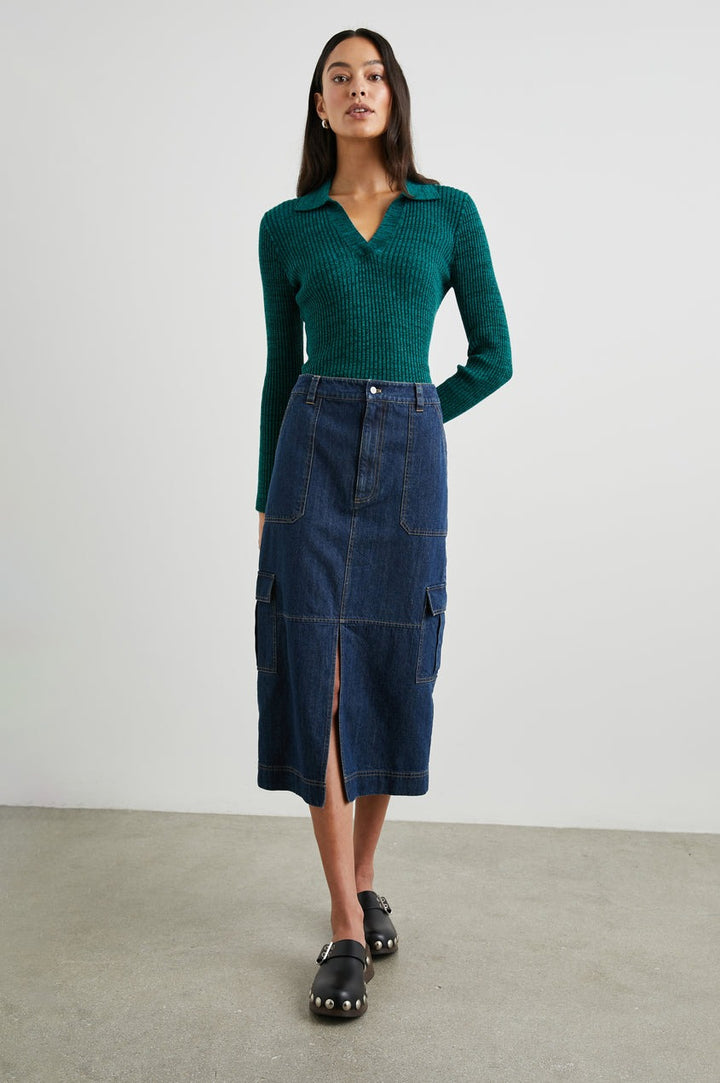 Evergreen Collard Kennedy Knit Top