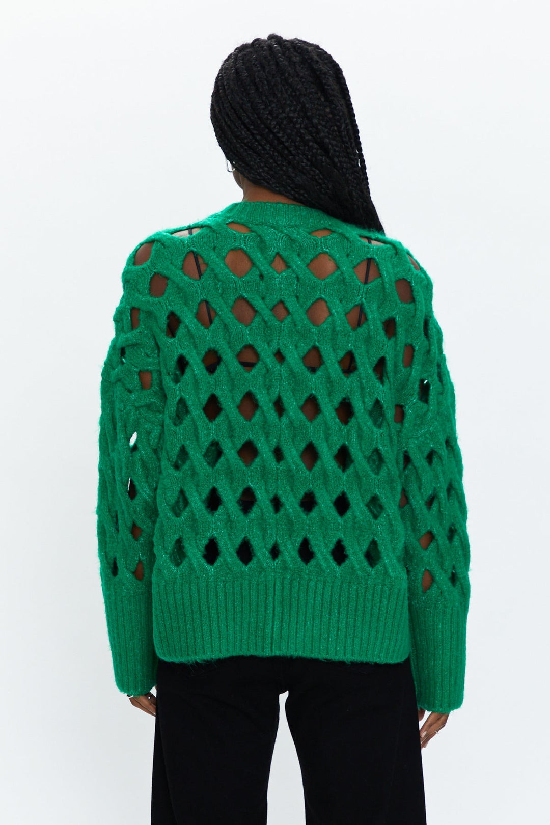 Evergreen Open Knit Darya Sweater