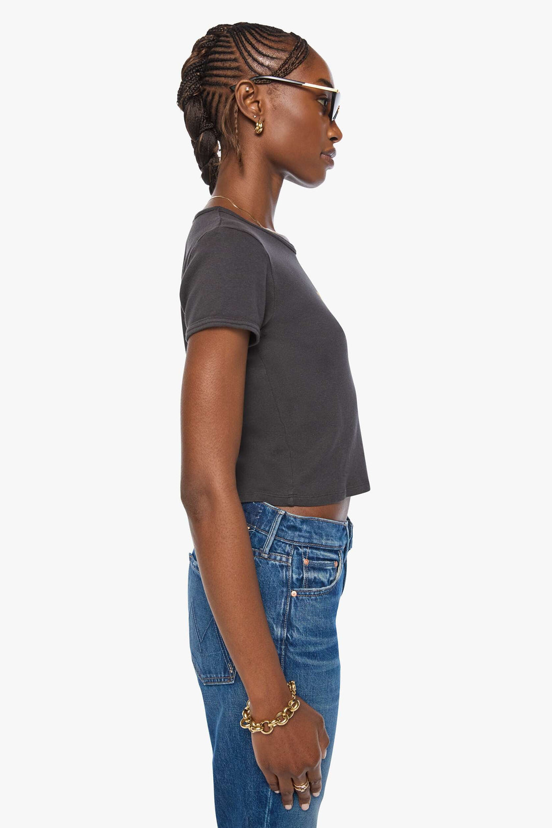 Faded Black The Itty Bitty Ringer Tee