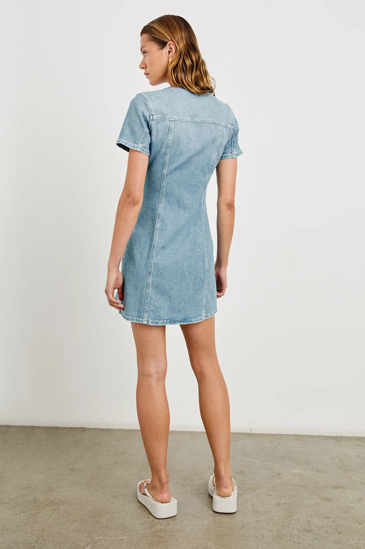Faded Seaglass Saratoga Mini Denim Dress