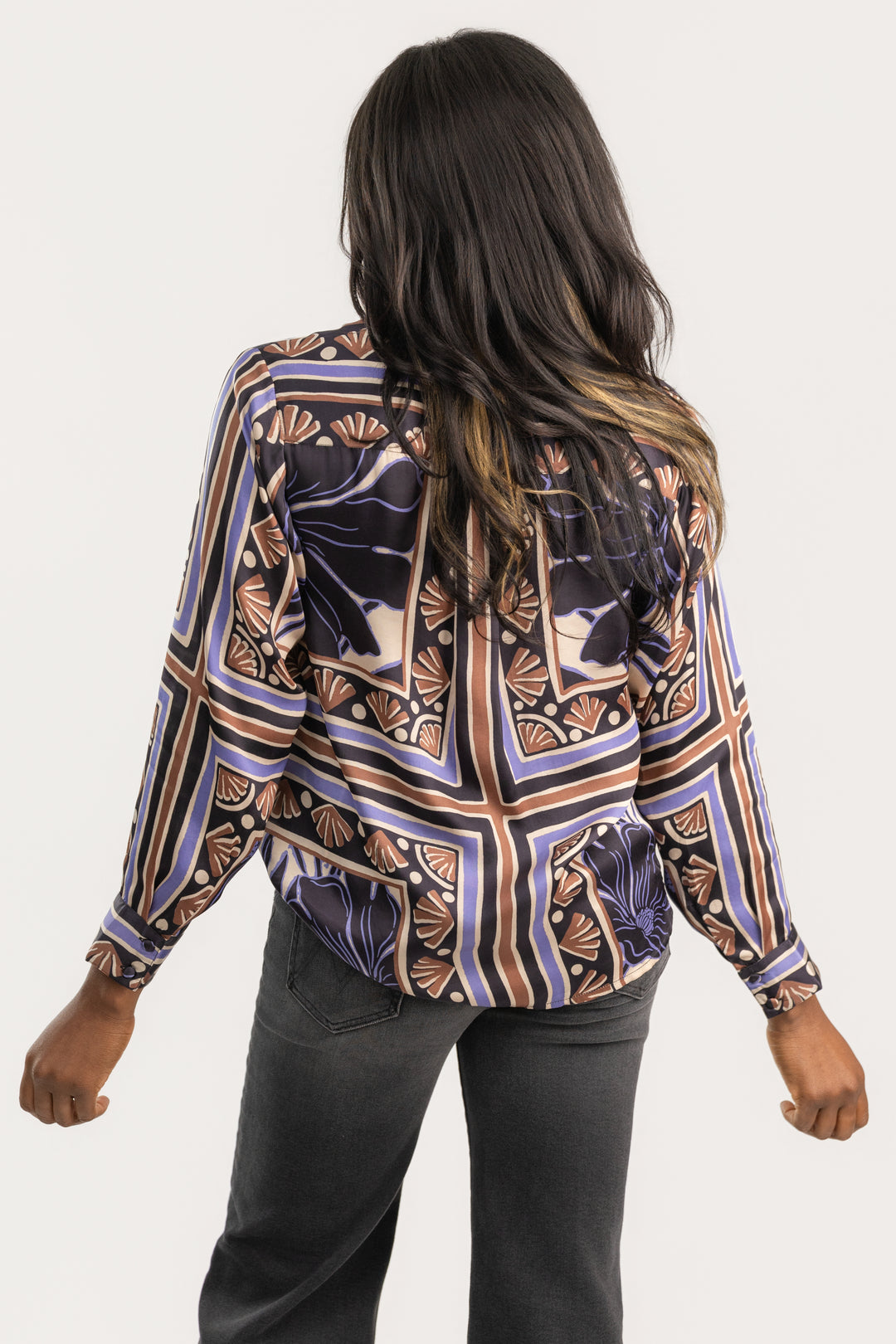 Fleur Scarf Print Nadia Shirt