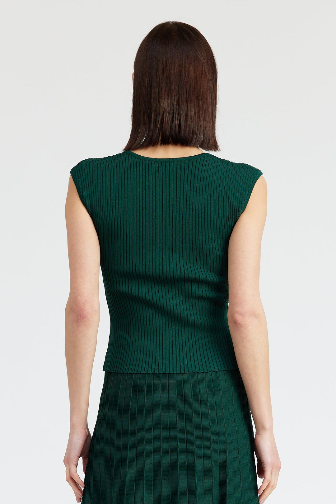 Forest Green Rib Knit Sigrid Top