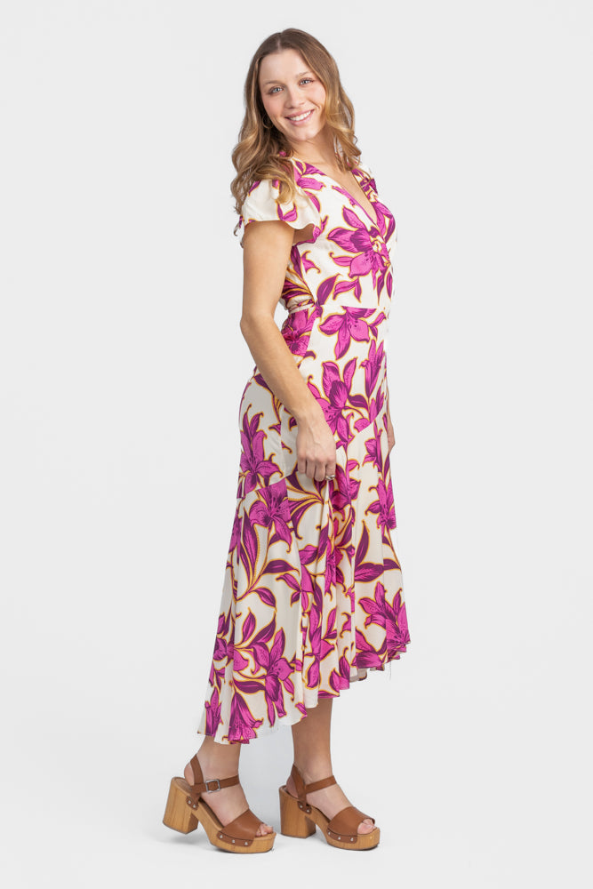 Fuchsia Floret Lila Dress