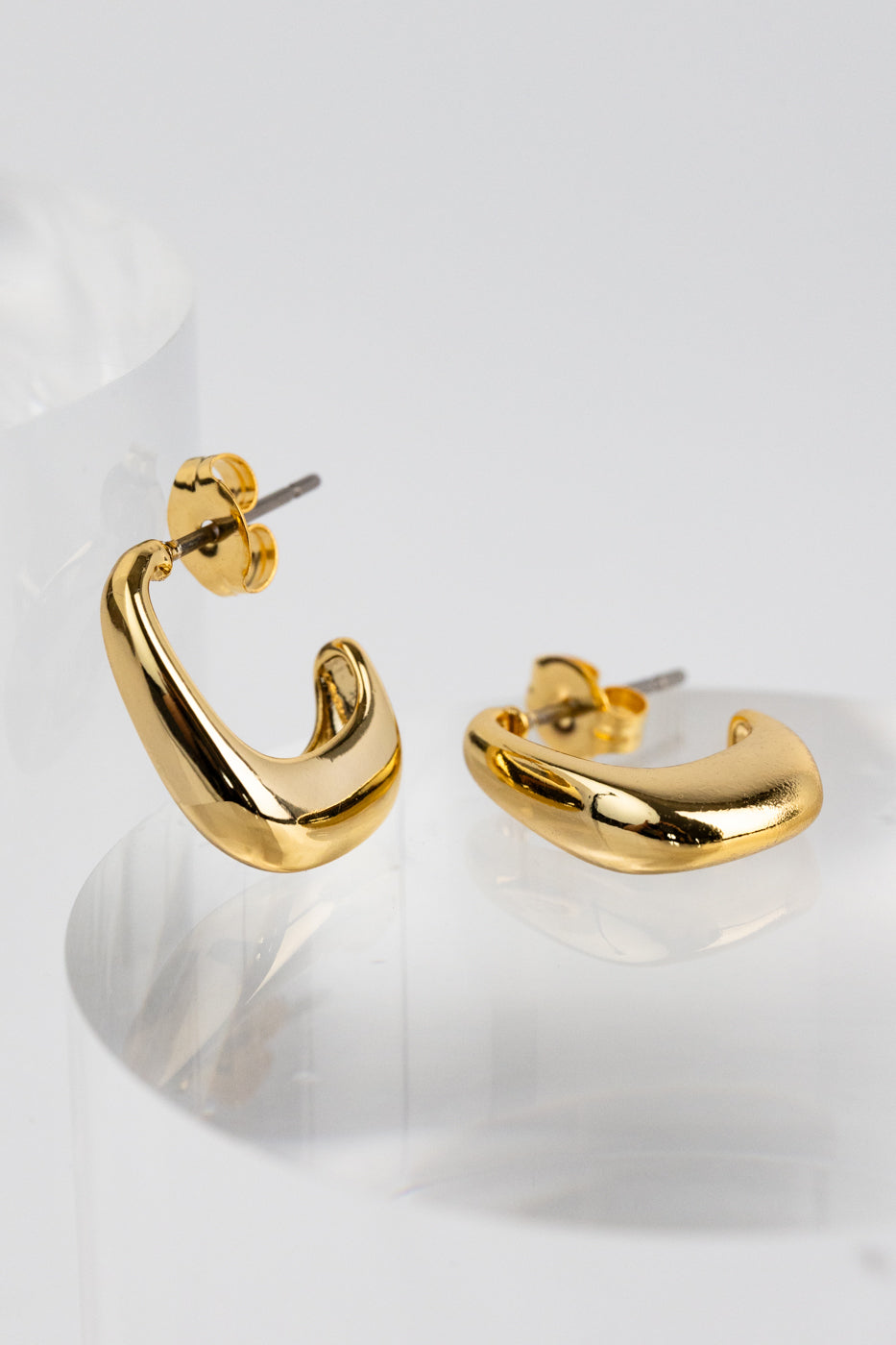 Geometric Hoop Stud Earrings