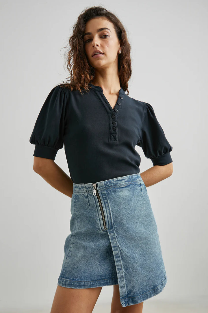 Geranium Cienega Mini Denim Skirt