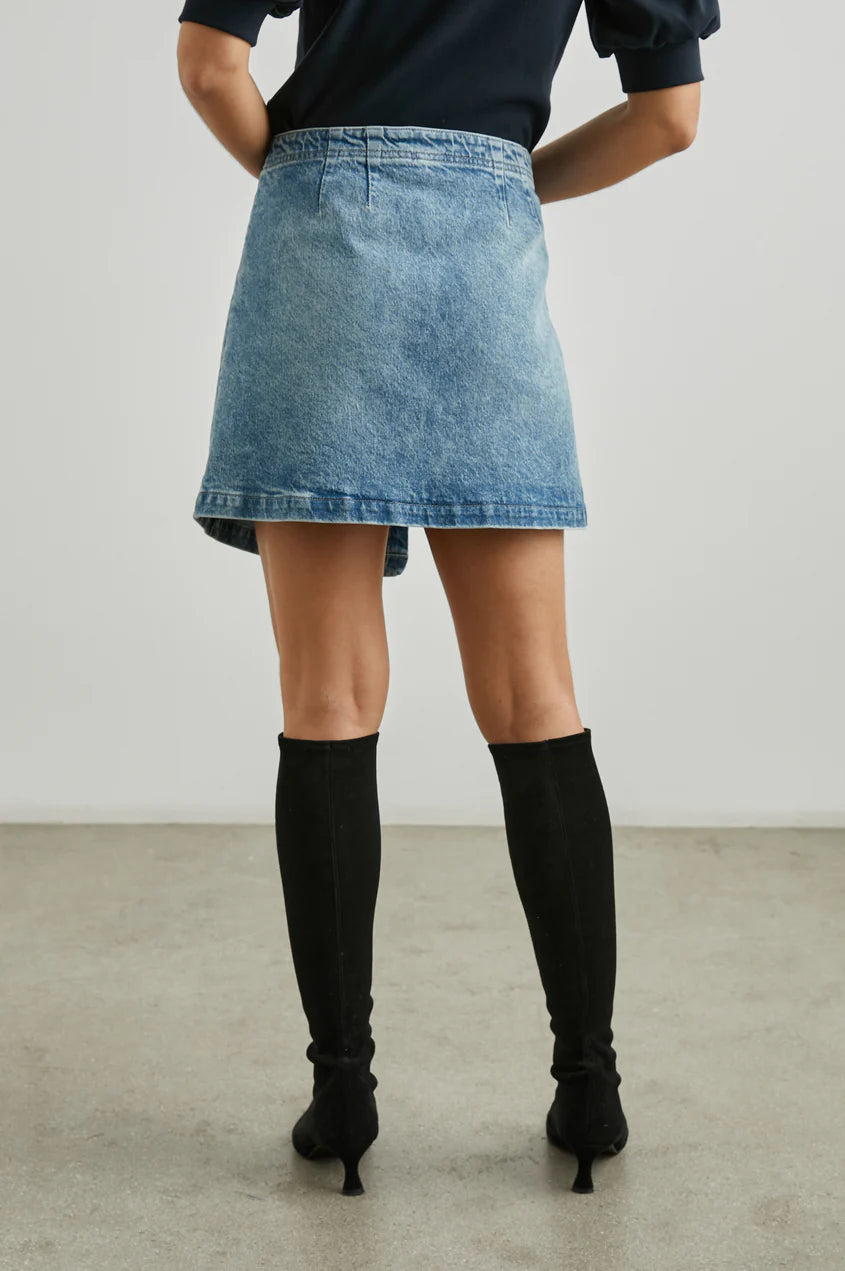 Geranium Cienega Mini Denim Skirt