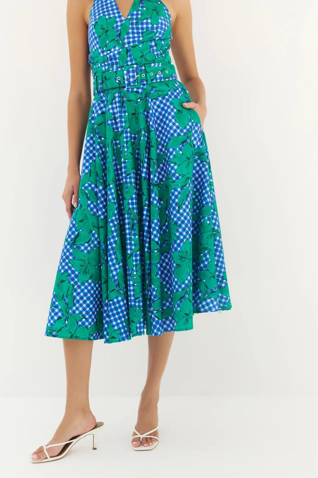 Gingham Multi Rye Midi Skirt