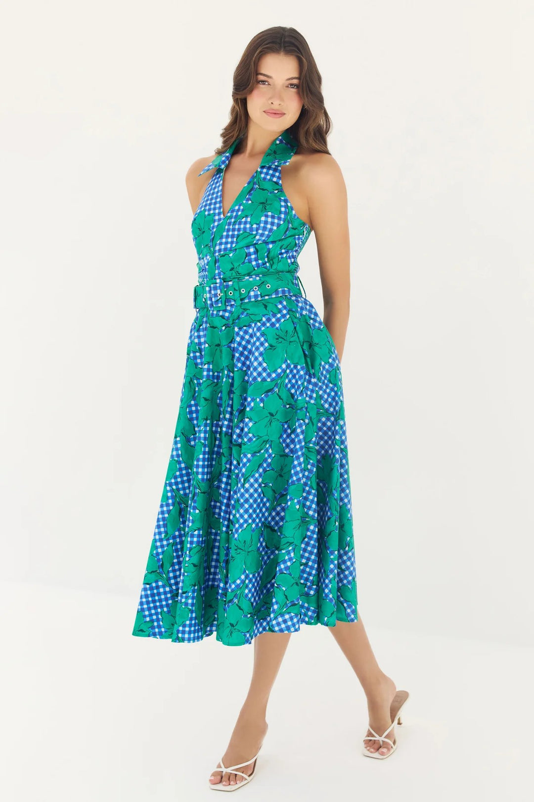 Gingham Multi Rye Midi Skirt