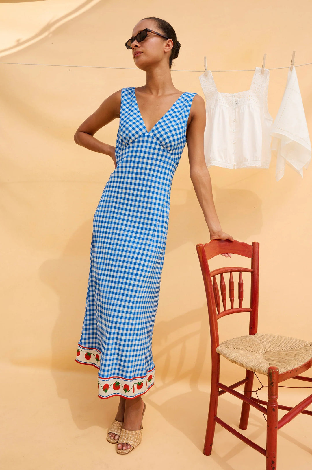 Gingham Tomatoes Serafina Dress