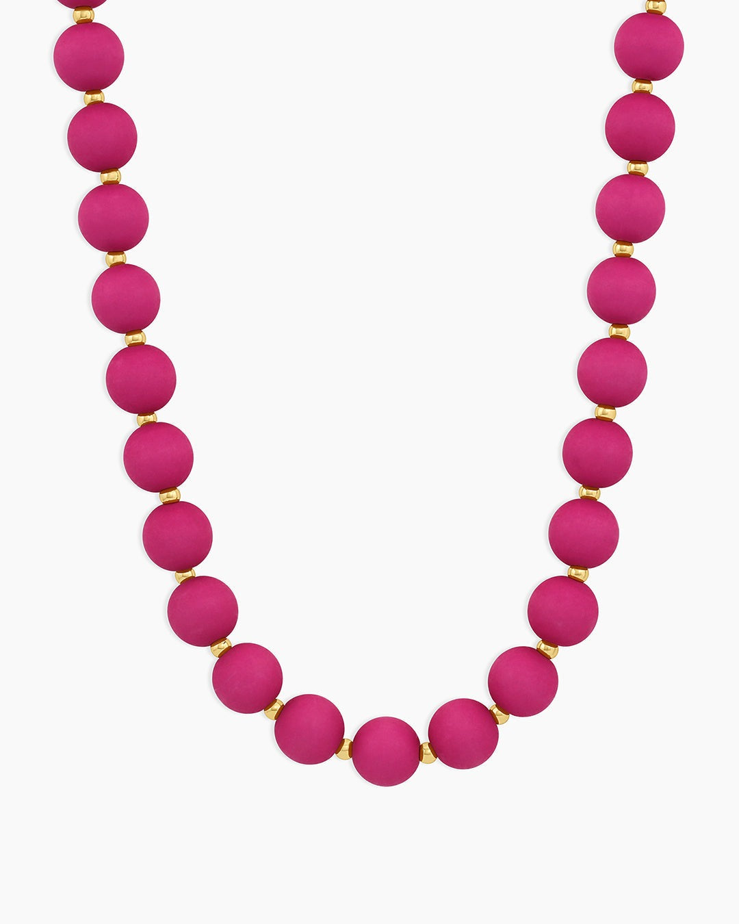 Gold And Magenta Iris Necklace