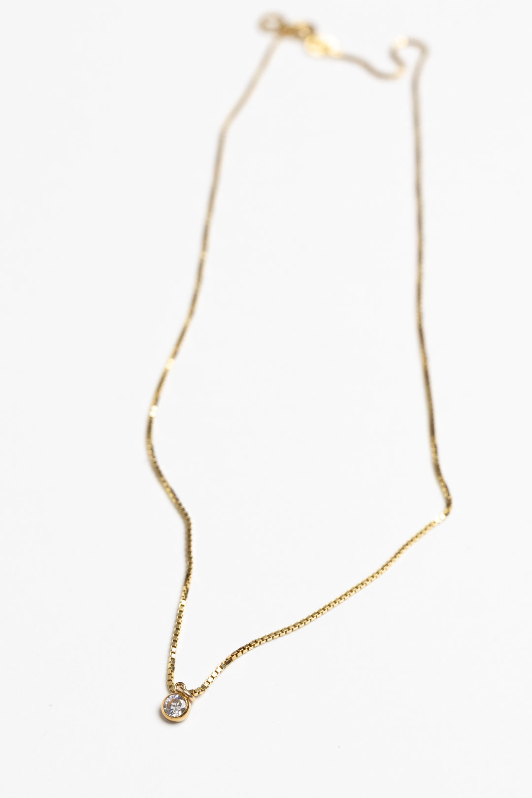 Gold CZ Pendant Venus Necklace