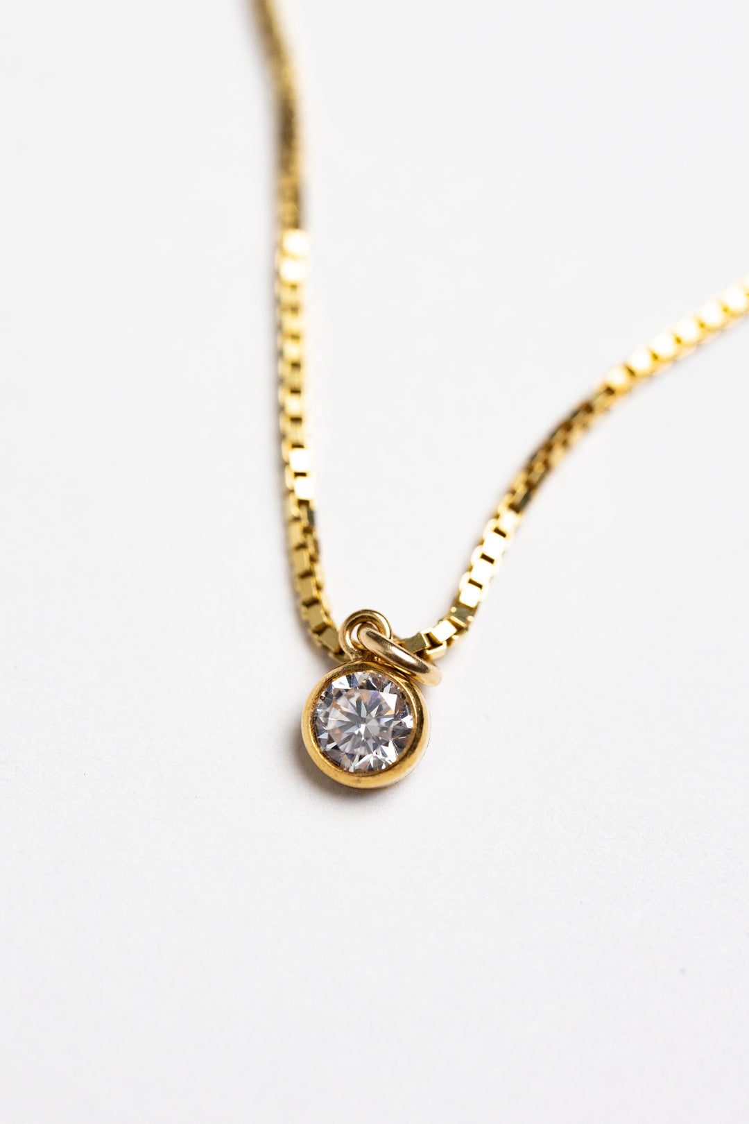 Gold CZ Pendant Venus Necklace