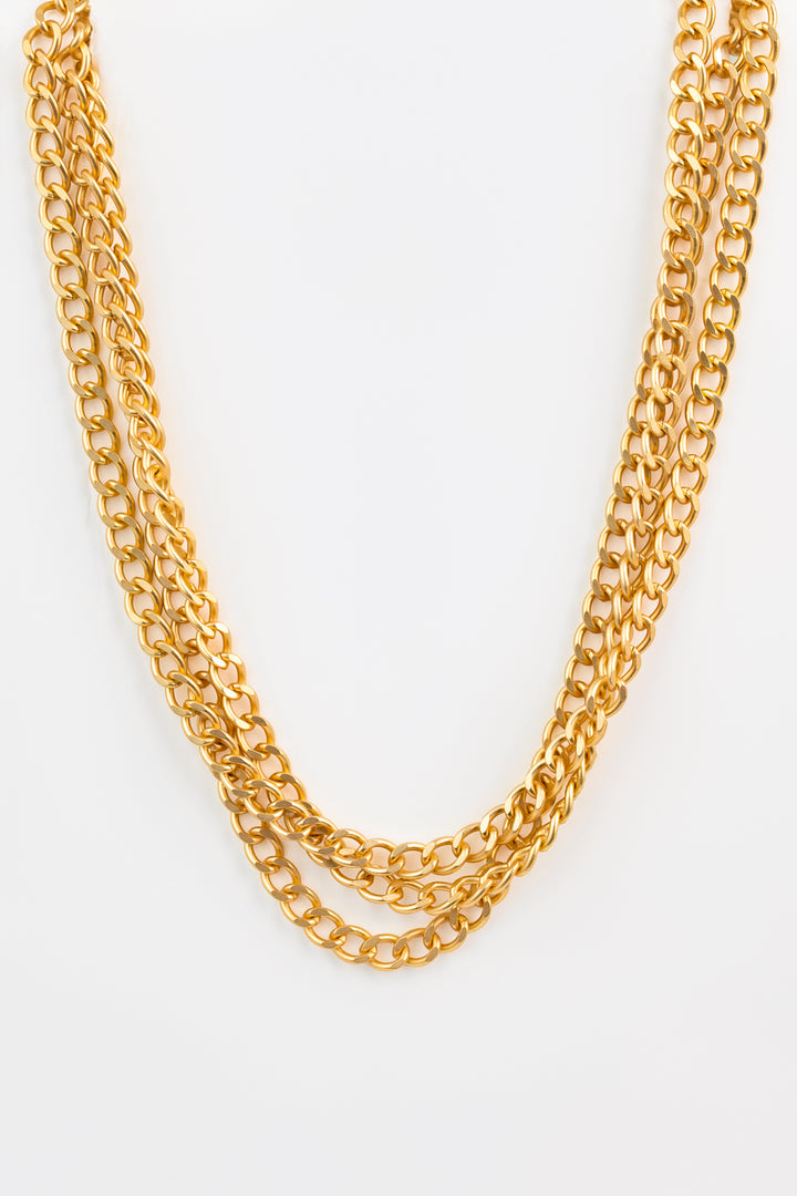 Gold Curb It Necklace