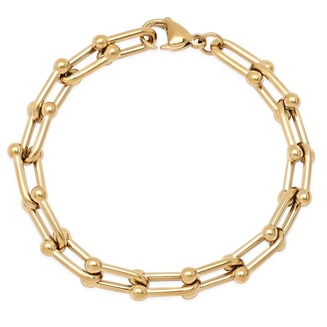 Gold Equestrian U Chain Bracelet